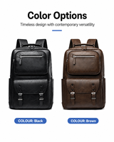 Sac à dos unisexe grande capacité, décontracté, pour affaires, voyage, mode, léger, sacoche pour ordinateur, en cuir PU et polyester, avec fermeture éclair, portable