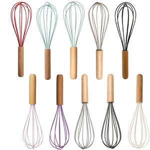 Màu Gỗ Xử Lý <span class=keywords><strong>Silicone</strong></span> Cầm Tay <span class=keywords><strong>Whisk</strong></span> Hướng Dẫn Sử Dụng Chất Lỏng <span class=keywords><strong>Whisk</strong></span> Stick Kem Beater Nhà Bếp Hộ Gia Đình Công Cụ - Product Image 6
