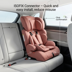 Siège auto Ogolee certifié ECE R129/03 I-Size Groupe 123, 76-150 cm, <span class=keywords><strong>rehausseur</strong></span> amovible, ISOFIX, capacité de charge 36 <span class=keywords><strong>kg</strong></span>, HDPE et tissu - Product Image 2