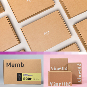 OMT Biểu Tượng Tùy Chỉnh Màu Sóng Các Tông Giấy Bao Bì Quà Tặng Màu Hồng Blanc Boite Cadeau En Carton Mailer Vận Chuyển Hộp - Product Image 6