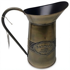 แจกันโลหะสีบรอนซ์ลายดอกไม้สไตล์ชนบทยุค 1920 ของ Farmer's Market สำหรับตกแต่ง - Product Image 2