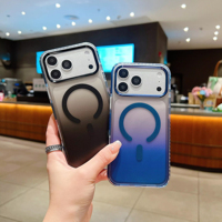 Coque Magnétique Antichoc Dégradée pour iPhone 17 Pro Max, Étui de Téléphone à Chargement Sans Fil pour iPhone 18 Pro Max 17