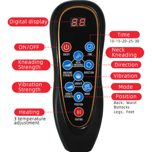Coussin de siège de massage à coussin d'air, chauffant et frottant les jambes et le dos du corps Coussin de siège vibrant pour siège de massage à domicile pour voiture shiatsu - Product Image 4