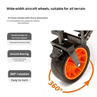 Chariot pliable manuel pour camping-car, remorque de camping, courses, petit chariot tout-terrain à roues robustes