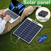 Panneau solaire polycristallin 15W 18V/12V/5V pour recharge mobile, charge rapide de batterie, alpinisme, camping, production d'énergie