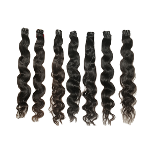 มัดผมมนุษย์สำหรับต่อผมผมลอนแบบหลวมเกรดผมคนอินเดียไม่ผ่านกระบวนการจัดแนวหนังกำพร้าที่บริสุทธิ์100% - Product Image 1