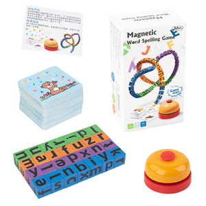Jeu d'orthographe magnétique pour enfants, jouet éducatif d'apprentissage de l'anglais, blocs d'alphabet avec flashcards et buzzer pour la <span class=keywords><strong>maternelle</strong></span> - Product Image 5