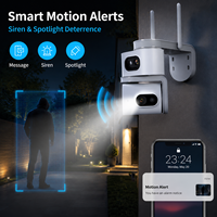 QD01 6MP Dual Lens 4G WiFi Laris Manis dengan Penglihatan Malam Berwarna Penuh, Komunikasi Dua Arah, Deteksi Gerakan V380 Pro