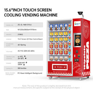 <span class=keywords><strong>Clavier</strong></span> de distributeur automatique 15,6 pouces avec écran tactile, refroidissement par compresseur, surveillance à distance, intégration cloud 300-600 - Product Image 5