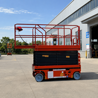 Plateforme élévatrice à ciseaux électrique automotrice, équipement de travail en hauteur hydraulique mobile, portée 10m, capacité 320kg, stock disponible, livraison rapide