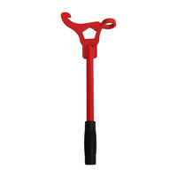 Clé de commande rouge pour hydrant d'incendie au sol, clé universelle en acier