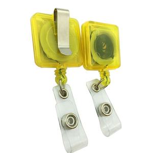 Porte-badge rétractable en plastique de forme carrée personnalisé en gros - Product Image 4