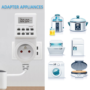 FR Plug Digital <span class=keywords><strong>Timer</strong></span> Switch Outlet Eletrônico Cozinha <span class=keywords><strong>Timer</strong></span> Outlet 12/24 Horas Ciclo Programável <span class=keywords><strong>Timer</strong></span> Outlet Time Setting - Product Image 5