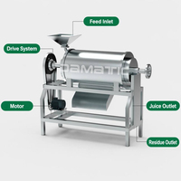 RVS grote capaciteit fruit- en groentepulper, sapcentrifuge, extractor machine