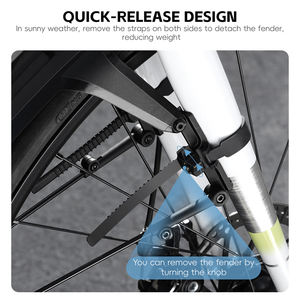 Juego de Guardabarros Elásticos para Bicicleta WEST BIKING, Cobertura Completa, Diseño Ancho, Arco Largo, Aerodinámico, para Bicicleta de Montaña, Ciclismo, Plegable, Reforzado - Product Image 5