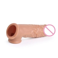 Manchon en silicone étanche pour l'orgasme oral, design réaliste dents de loup, jouet souple pour adulte, extenseur de pénis, plaisir amélioré, qualité supérieure pour hommes