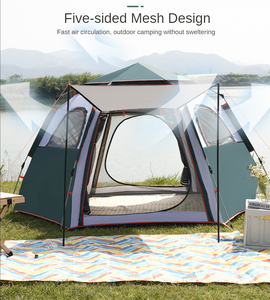 Carpa de Domo Económica en Oferta para 4 Estaciones, Equipo de Camping, Carpa Familiar para Acampar al Aire Libre, Impermeable - Product Image 2