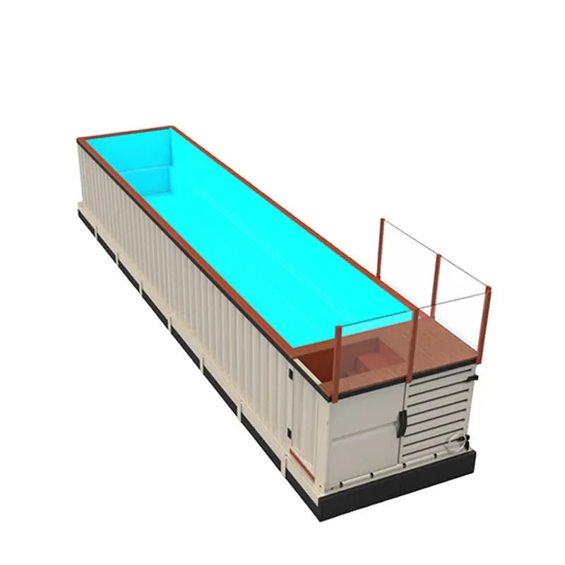مخصص وتصميم جديد 40 قدم حاوية شحن حمام سباحة في الهواء الطلق للبيع