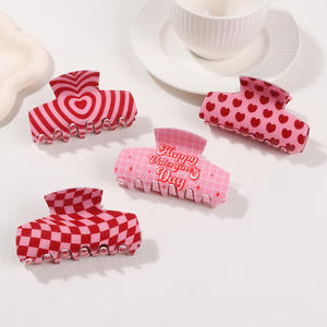 คลิปหนีบผมรูปฉลา<span class=keywords><strong>ม</strong></span>สำหรับวันวาเลนไทน์ให<span class=keywords><strong>ม</strong></span>่อุปกรณ์แต่งผมตัวอักษรคู่รักสาวหวานน่า<span class=keywords><strong>รัก</strong></span> - Product Image 2