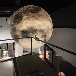 Lámpara de Techo ECOJAS Moon, Decoración de Ambiente de Diseño, Luminarias con Impresión 3D de Planeta, Lámpara Lunar para Exteriores P-0523 - Product Image 1