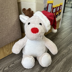 Tùy Chỉnh Sang Trọng Tuần Lộc Với Logo T-Shirt Nai Lộc Tự Làm Thăng Hoa Truyền Nhiệt Bụng Giáng Sinh Hươu Thú Nhồi Bông Đồ Chơi - Product Image 4