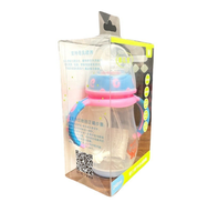 Boîte d'emballage en plastique PET transparente personnalisée pour biberon et sucette pliable avec crochet Caractéristique recyclable