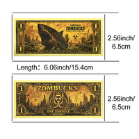 2026 Penjualan Terlaris US Zombucks Apocalypse 5 Desain Uang Kertas Berlapis Emas 24K untuk Koleksi