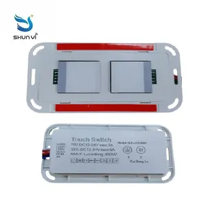 Shunyi 12V 5A 60W Single Color Led Smart Double Key Touch Dimmer Switch Capacitive Sensor With Bathroom Mirror Defogger