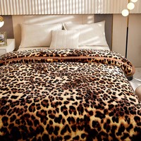 Couverture d'hiver en Raschel de luxe chaude et épaisse, double épaisseur, douce, pour lit et canapé, 8 kg, vente en gros