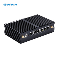 Mini PC 6 LAN Celeron 3865U Dual Core 1,8 GHz RS232 1U Rack en option Routeur puissant Pare-feu