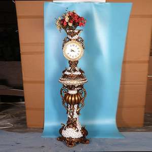 Reloj <span class=keywords><strong>de</strong></span> Pie <span class=keywords><strong>de</strong></span> Resina con Números Romanos para Decoración del Hogar, Venta Directa <span class=keywords><strong>de</strong></span> Fábrica - Product Image 2