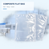 Pochette composite transparente personnalisée pour composants sensibles, sac plat à ouverture supérieure thermoscellable pour une manipulation contrôlée