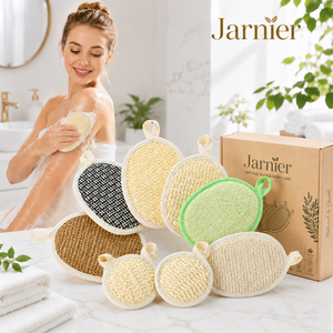 Brosse corporelle ovale Jarnier avec <span class=keywords><strong>éponge</strong></span> exfoliante en loofah, <span class=keywords><strong>éponge</strong></span>s <span class=keywords><strong>de</strong></span> bain style simple et tampon facial en coton loofah pour la <span class=keywords><strong>douche</strong></span> - Product Image 2