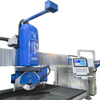 Scie à pont CNC 5 axes Hualong robuste pour la découpe de pierre, haute productivité, avec moteur et engrenages, pour granit, quartz, marbre et carrelage