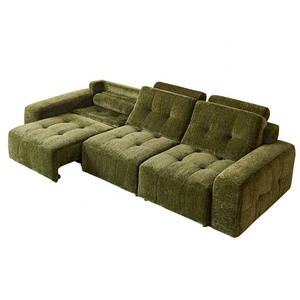 Electric Sofa <strong>Bed</strong> <strong>Recliner</strong> Sleep Smart All-in-one Dual-use Multi-function Medieval Style Foldable Living Room Sofa Set Wood - Product Image 3