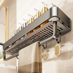 Estante de Almacenamiento para Baño con Ventosa Ecológico y Moderno, Uso Doméstico, Sin Perforaciones, para Inodoro, Lavabo, Montado en la Pared, Multifuncional - Product Image 1