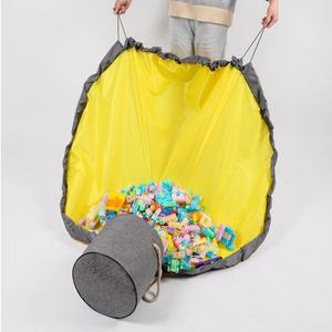 Nuevo juguete infantil: Cubo de almacenamiento grande de tela para bloques de construcción, bolsa de almacenamiento con cordón de alta resistencia - Product Image 4