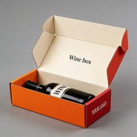Caja de Vino Plegable de Lujo, Caja de Regalo Personalizada de Cartón Corrugado para 1 o 3 Botellas de Vino Blanco, Venta al Por Mayor
