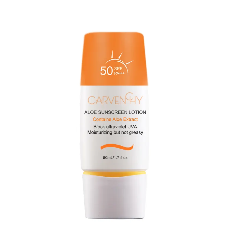 Private label Spot wholesale Aloe sunscreen lotion SPF50 Refreshing not greasy Sunscreen