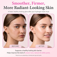 YECUCE Lot de 6 masques faciaux en hydrogel au collagène de saumon 300Da pour raffermir, repulper et hydrater la peau, soin à la niacinamide