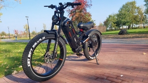 จักรยานไฟฟ้าแบบสปอร์ต US Warehouse Fast Sport Ebike โครงเหล็ก ยางใหญ่ ขับเคลื่อนสองมอเตอร์  จักรยานวิบากไฟฟ้า 250W แบตเตอรี่ลิเธียม 48V 60AH Romeo US Warehouse - Product Image 5