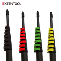 Perche télescopique robuste en aluminium pour le nettoyage des fenêtres et des panneaux solaires, en métal, par Extentool