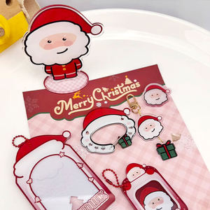 พวงกุญแจซานตาคลอสแบบตั้งได้ทำจากโรงงานเข็มกลัดคาราบิเนอร์รูปการ์ดกวางเรนเดียชุดของขวัญคริสต์มาสทำจากอะคริลิค - Product Image 2