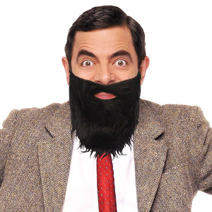 Barba Postiza Blanca de Felpa, Barba Completa con Detección de Agujas, para Disfraces de Navidad, Halloween, Carnaval, Accesorios de Fiesta, Unisex - Product Image 2