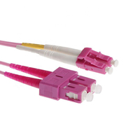 Cordon de brassage fibre optique duplex OM4 SC vers LC UPC 50/125 Multimode LSZH pour FTTH et centre de données