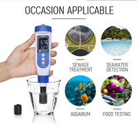 NOBOTECH Analyseur de qualité de l'eau de type stylo pH Orp Chlore résiduel Dissous Oxygène TDS Testeur de conductivité électrique de poche
