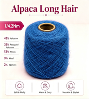 Fil à tricoter et à tisser en velours épais et chaud, écologique, durable, en stock, 1/4.2 Nm, style alpaga à poils longs