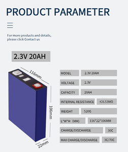 Scib lto 2.3V 20Ah di động lto <span class=keywords><strong>Lithium</strong></span> <span class=keywords><strong>titanate</strong></span> Pin Toshiba thương hiệu lto Prismatic Pin cho năng lượng mặt trời EV RV forkli - Product Image 2