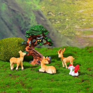 Adornos de Resina para Jardín con Forma de Ciervo, Árbol y Hongo en Miniatura, para Decoración de Interiores y Exteriores, Manualidades de Paisajismo - Product Image 1