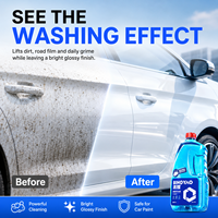 Glodway Champú Profesional para Lavado de Autos con Espuma Alta de 2L, Cera Nano Repelente al Agua, Limpiador para el Cuidado Automotriz